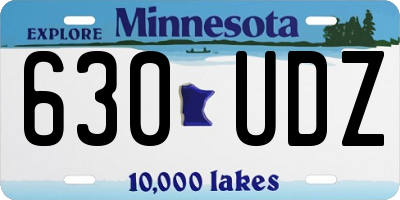 MN license plate 630UDZ