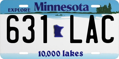 MN license plate 631LAC