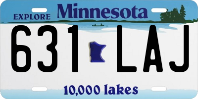 MN license plate 631LAJ