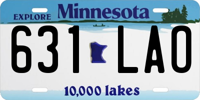 MN license plate 631LAO