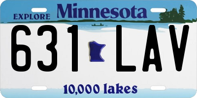 MN license plate 631LAV