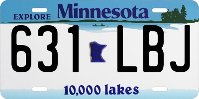 MN license plate 631LBJ