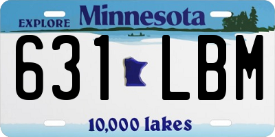 MN license plate 631LBM