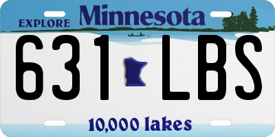 MN license plate 631LBS