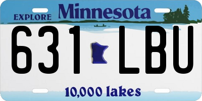 MN license plate 631LBU