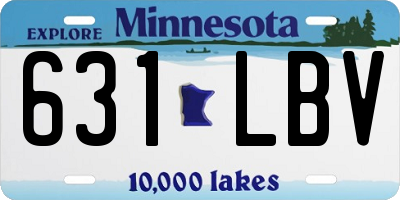 MN license plate 631LBV