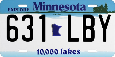MN license plate 631LBY