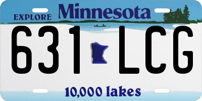 MN license plate 631LCG