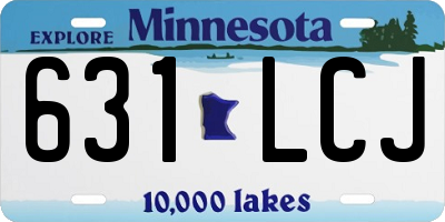 MN license plate 631LCJ