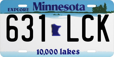 MN license plate 631LCK