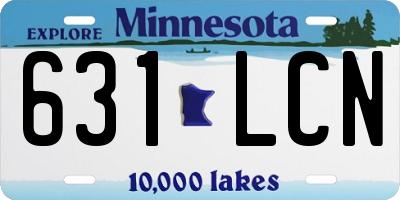 MN license plate 631LCN