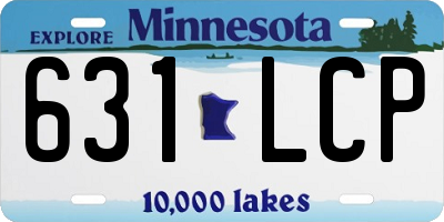 MN license plate 631LCP