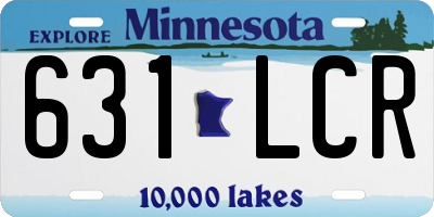 MN license plate 631LCR