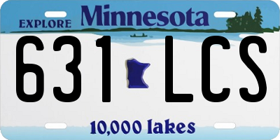 MN license plate 631LCS