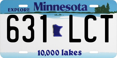 MN license plate 631LCT