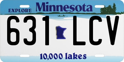 MN license plate 631LCV