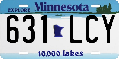 MN license plate 631LCY