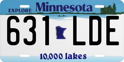 MN license plate 631LDE
