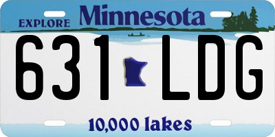 MN license plate 631LDG