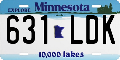 MN license plate 631LDK