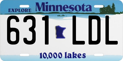 MN license plate 631LDL