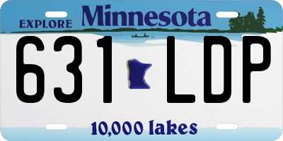 MN license plate 631LDP