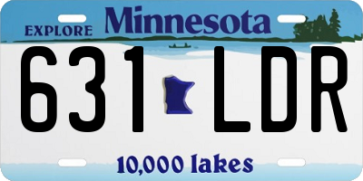 MN license plate 631LDR