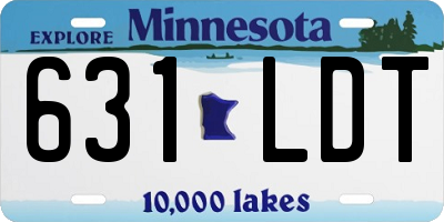 MN license plate 631LDT