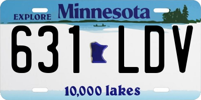 MN license plate 631LDV