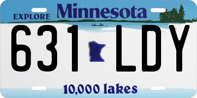 MN license plate 631LDY