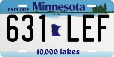 MN license plate 631LEF