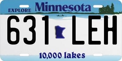 MN license plate 631LEH