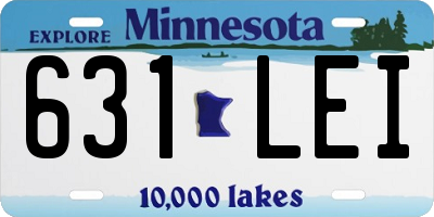 MN license plate 631LEI