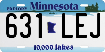 MN license plate 631LEJ