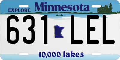 MN license plate 631LEL
