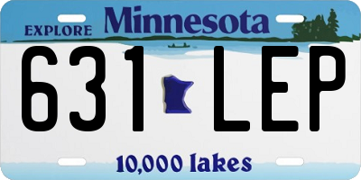 MN license plate 631LEP
