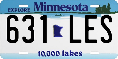 MN license plate 631LES