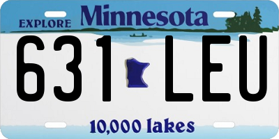 MN license plate 631LEU