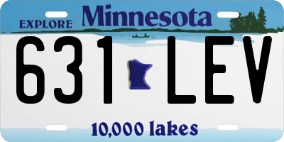 MN license plate 631LEV