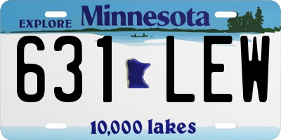 MN license plate 631LEW