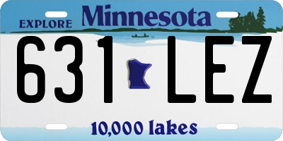 MN license plate 631LEZ