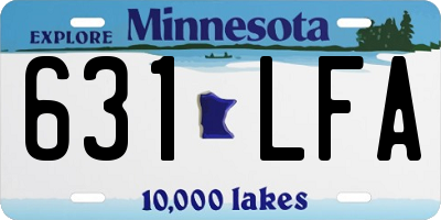 MN license plate 631LFA