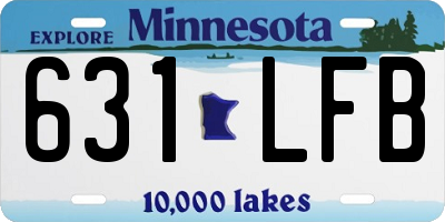 MN license plate 631LFB