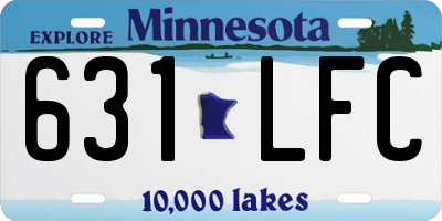 MN license plate 631LFC