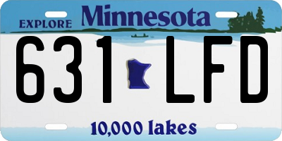 MN license plate 631LFD