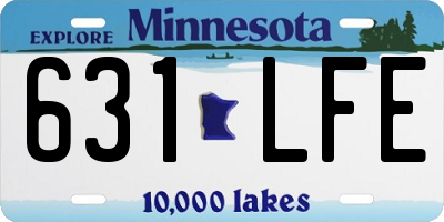 MN license plate 631LFE
