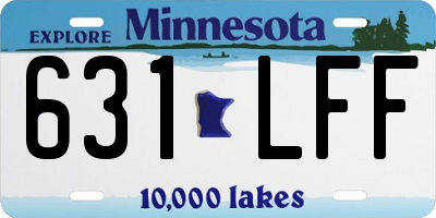 MN license plate 631LFF