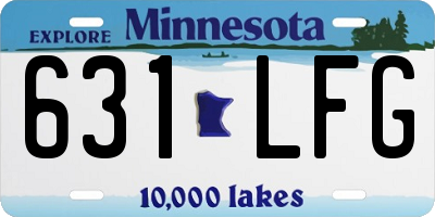 MN license plate 631LFG