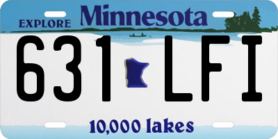 MN license plate 631LFI