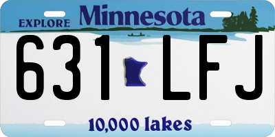 MN license plate 631LFJ